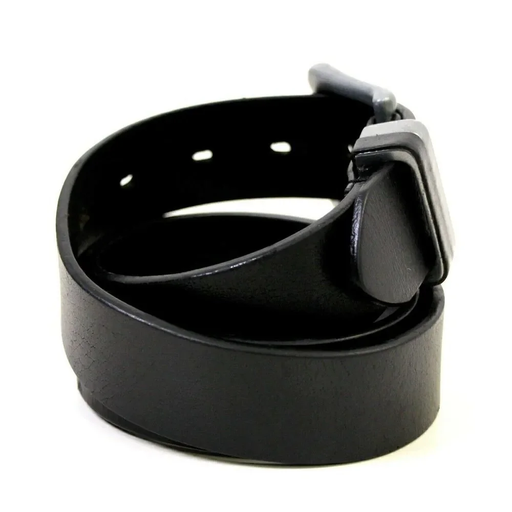 SADDLE BLACK GENUINE LEATHER 1 3/8